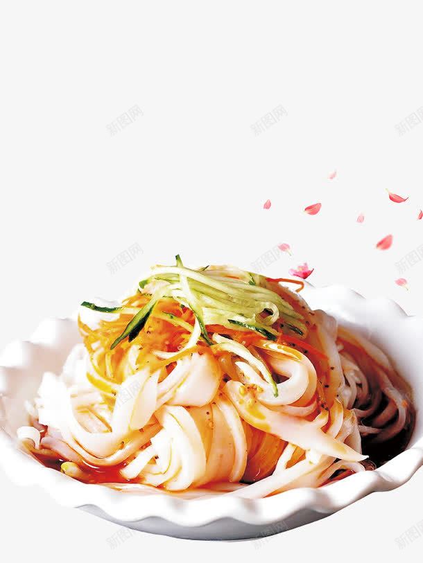 凉拌粉皮png免抠素材_新图网 https://ixintu.com 凉拌 凉皮 小吃 粉皮 苕粉 麻辣 黄瓜丝