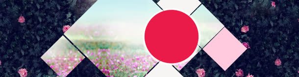 淘宝天猫大牌女装背景bannerjpg设计背景_新图网 https://ixintu.com banner 几何 多边形 背景 花海