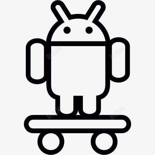Android在滑板图标png_新图网 https://ixintu.com 形状 手机 技术 操作系统 智能手机 软件的选手