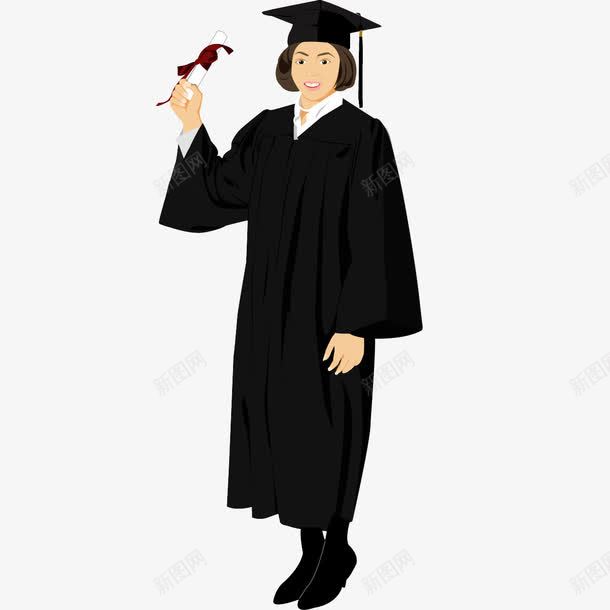 卡通穿学士服的女大学生png免抠素材_新图网 https://ixintu.com 卡通 卡通人物 大学生 学位 学士学位 学士服 恭喜毕业 毕业 毕业季 穿学士服的大学生