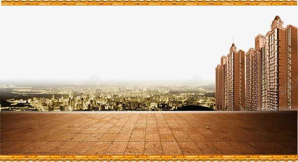 地产元素建筑大楼psd免抠素材_新图网 https://ixintu.com 地产元素建筑大楼 地面 房子 欧式花纹边框 海报 高楼