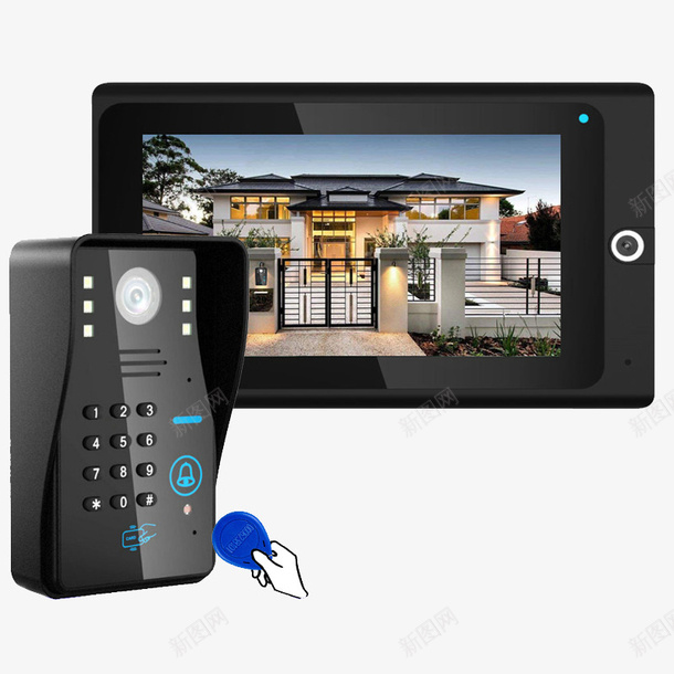 可视对讲视频电话png免抠素材_新图网 https://ixintu.com WIFI 可视 可视电话 多功能 家用 对讲 无线 智能 视频电话