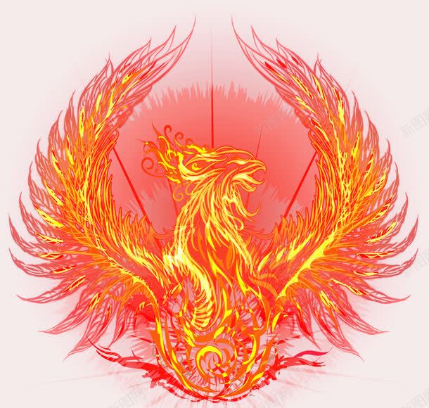 火凤凰png免抠素材_新图网 https://ixintu.com 旺火 火焰 火粉红 火花 烟雾 飞翔的凤凰