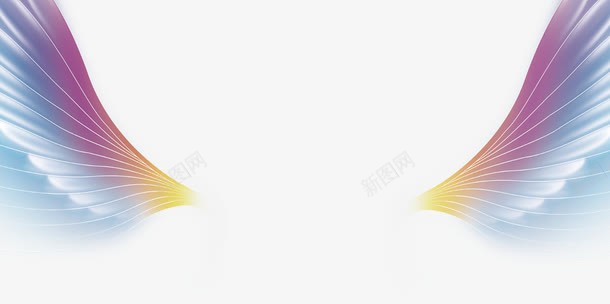炫彩发光翅膀png免抠素材_新图网 https://ixintu.com 启航 梦想 绚丽翅膀 飞翔