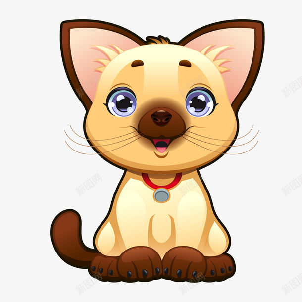彩色卡通小猫元素矢量图ai免抠素材_新图网 https://ixintu.com 弯曲 彩色 扁平化 渐变 眼睛 耳朵 胡须 观察 矢量图