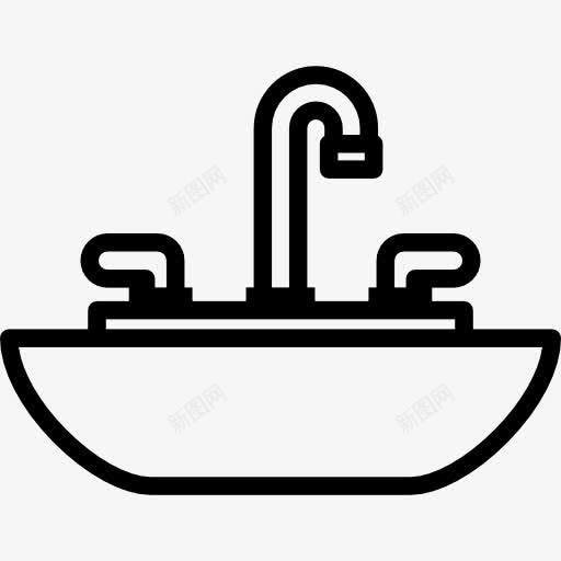 沉图标png_新图网 https://ixintu.com 卫生 家具和家居 水 水槽 洗 洗衣 浴室