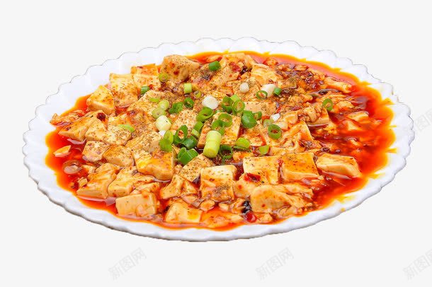 麻婆豆腐png免抠素材_新图网 https://ixintu.com 中式菜品 碟子 豆腐