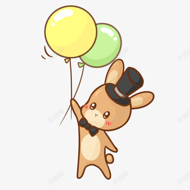 气球动物png免抠素材_新图网 https://ixintu.com 彩色 手绘