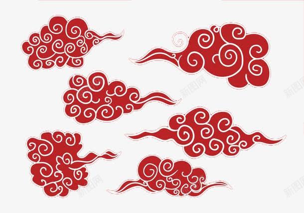 卡通日本文化祥云图标png_新图网 https://ixintu.com 卡通 合集 日本 日本文化 祥云 红色