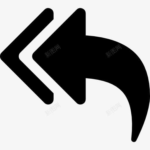 回复图标png_新图网 https://ixintu.com 回复 左转 指点 方向 符号 箭头 箭箭 邮件