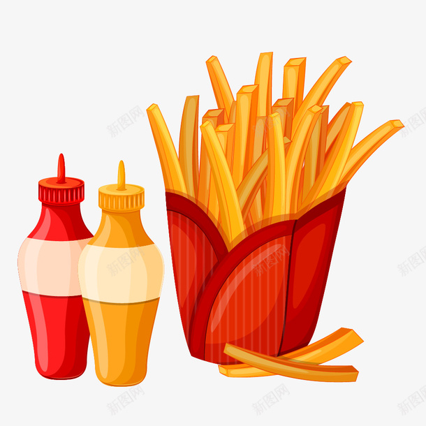 卡通简约美食快餐广告薯片png免抠素材_新图网 https://ixintu.com 卡通美食封面设计 卡通面包甜点 广告设计 海报设计 美食 美食海报设计 西式快餐