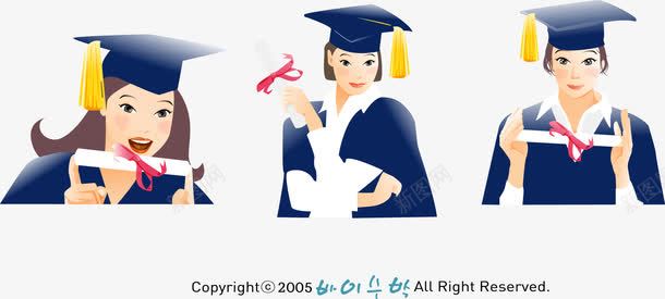 卡通穿学士服的大学生png免抠素材_新图网 https://ixintu.com 卡通 卡通人物 大学生 学士服 毕业 穿学士服的大学生