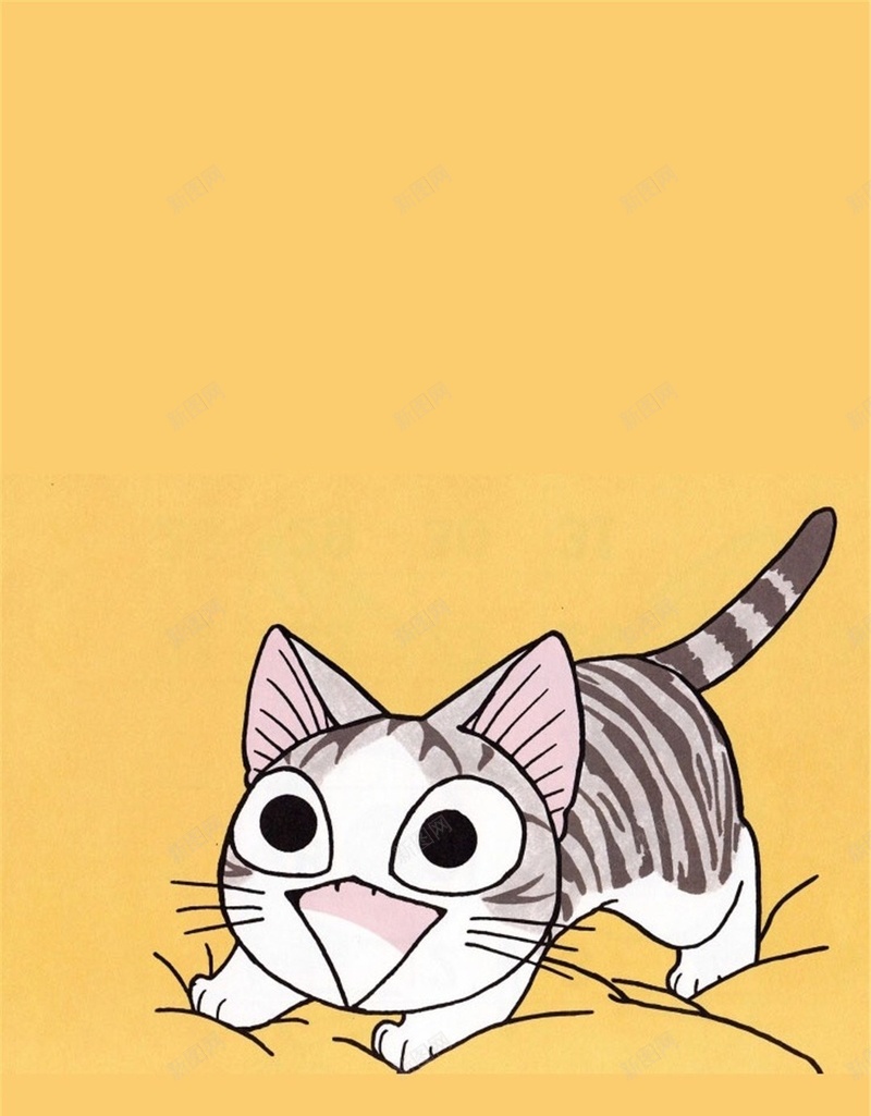 简约可爱萌猫咪卡通h5背景