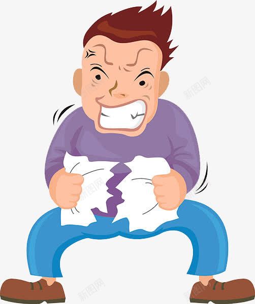 愤怒的男人png免抠素材_新图网 https://ixintu.com 卡通 怒气冲冲 恼火 愤怒 手绘 撕纸 水彩 生气 男人 男士 纸张