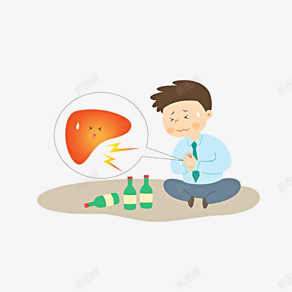 喝酒的男人png免抠素材_新图网 https://ixintu.com 不劝人喝酒 卡通 喝酒 手绘 生病病痛 男人 疼痛的 简笔 肝疼 醉酒