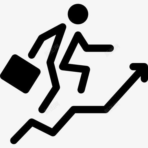 商人与上升的箭头的楼梯一圈图标png_新图网 https://ixintu.com SEO全 上升 业务 人 商人概念 圆 楼梯 箭头 箭头涨价 走