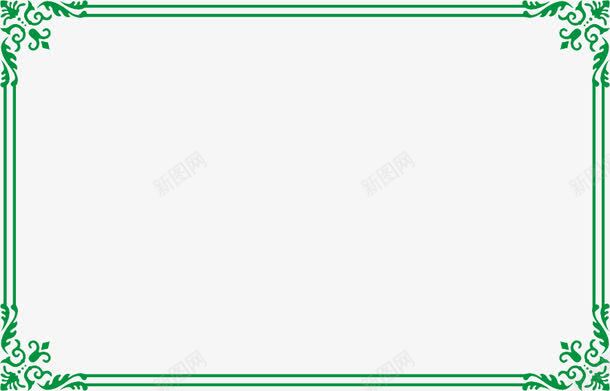绿色欧式画框png免抠素材_新图网 https://ixintu.com 分割线 古典边框 欧式画框 花纹边框