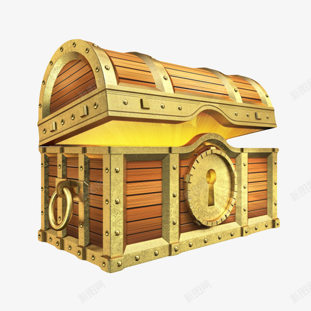 金色发亮的宝藏箱子实物png免抠素材_新图网 https://ixintu.com 保存 发亮 复古木盒 宝藏 容器 密封 封存 放置 木质 材质 箱子 豪华 贵重 钥匙孔 闪闪