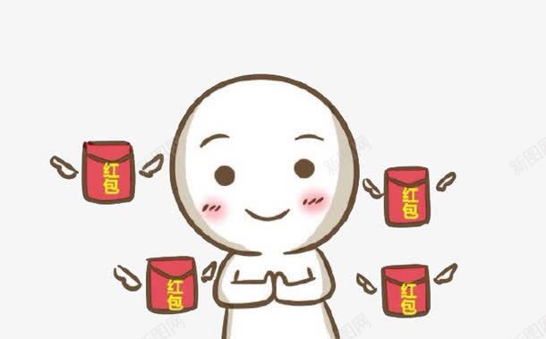 卡通红包飞走装饰png免抠素材_新图网 https://ixintu.com 卡通 红包飞走 装饰