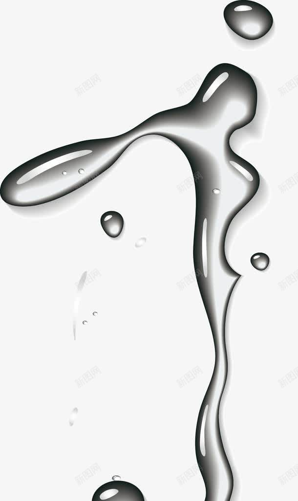 水滴数字png免抠素材_新图网 https://ixintu.com 数字 水滴 水滴字体 流动 艺术字