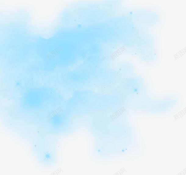 蓝色水墨画晕染中秋png免抠素材_新图网 https://ixintu.com 中秋 晕染 水墨画 蓝色