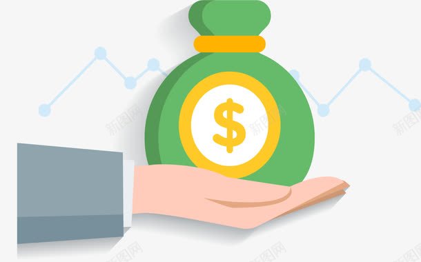 财务分析报表png免抠素材_新图网 https://ixintu.com 分析曲线 手拿钱袋 财务分析 钱袋子 钱袋模型