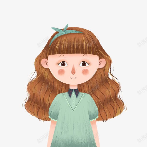 卡通女孩png免抠素材_新图网 https://ixintu.com 卡通 卷发 可爱 女孩 小公主 小公主图案 手绘 水彩 装饰