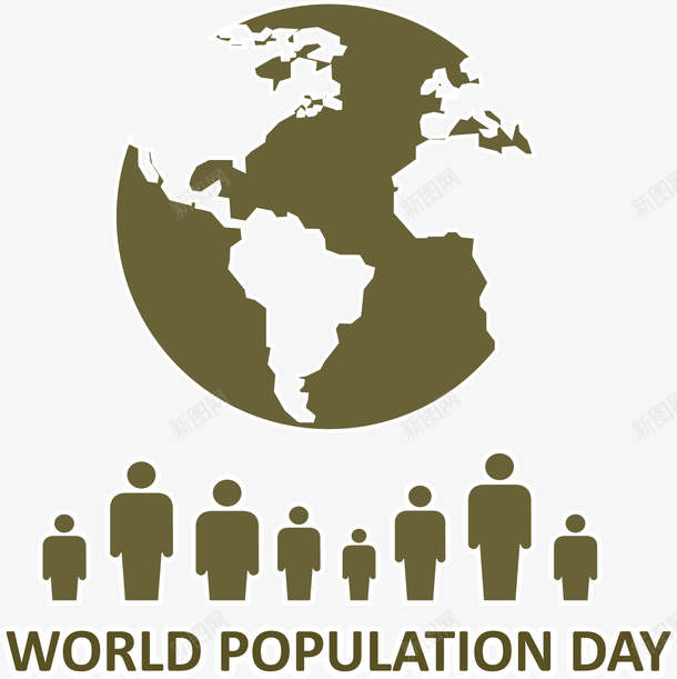 世界人口日小人图标png_新图网 https://ixintu.com day popularion world 世界人口日 地球 小人图标