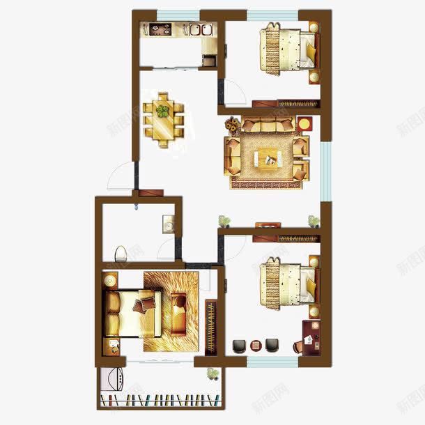 精品户型图png免抠素材_新图网 https://ixintu.com 别墅 家装 小区 工装 平面图 平面户型 户型图 房间平面图 楼盘 精品户型图 装修 装饰