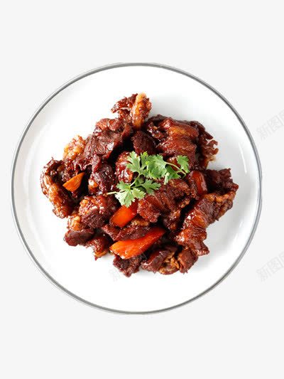 一碟牛肉png免抠素材_新图网 https://ixintu.com 红烧肉 美食 肉类 菜谱