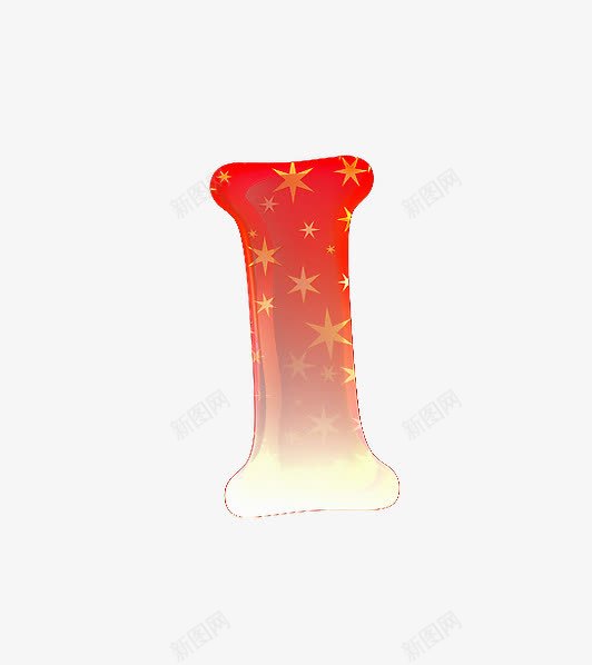 渐变红旗字母ipng免抠素材_新图网 https://ixintu.com 创意数字 国庆 渐变红旗字母数字