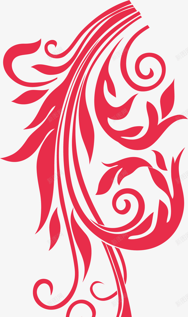 卡通花纹矢量图ai免抠素材_新图网 https://ixintu.com 剪纸花纹 手绘 折纸花 红色纸花 纸花 纸花边 花纹 矢量图
