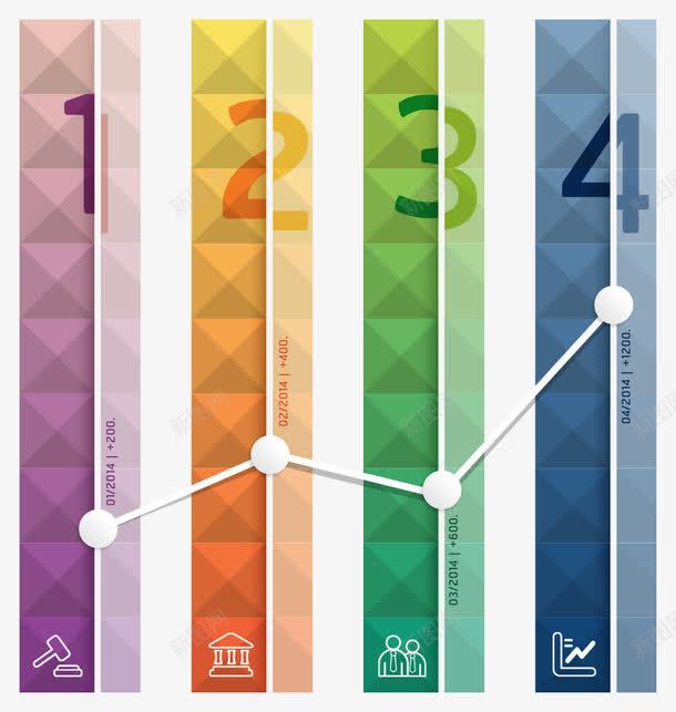 创意立体分类png免抠素材_新图网 https://ixintu.com 商务人士 彩色 数字 渐变颜色 锤子