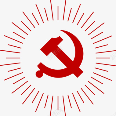 红色党徽模板图标图标