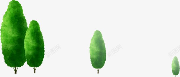 绿色水彩大树树木png免抠素材_新图网 https://ixintu.com 大树 树木 水彩 绿色