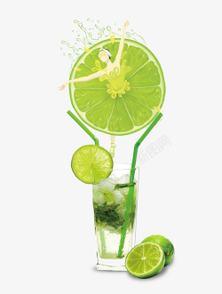 浅绿色简约底纹手绘饮品海报背景素材
