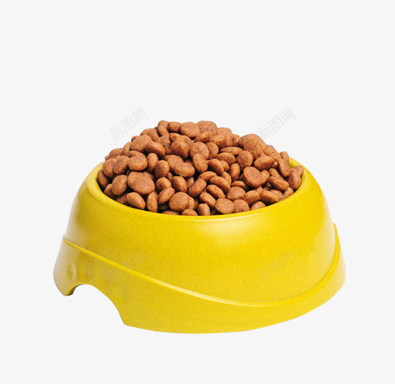 黄色宠物狗粮食碗图png免抠素材_新图网 https://ixintu.com 吃 喂养 宠物 宠物用品 犬 狗 狗粮 碗 饼干