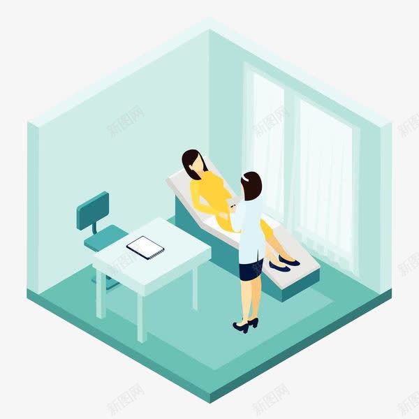 房子里检查身体的女子png免抠素材_新图网 https://ixintu.com 卡通 呵护子宫 女性 子宫 孕妇 孕育生命 孕育胎儿 房子 盆底胎儿 胚胎之家