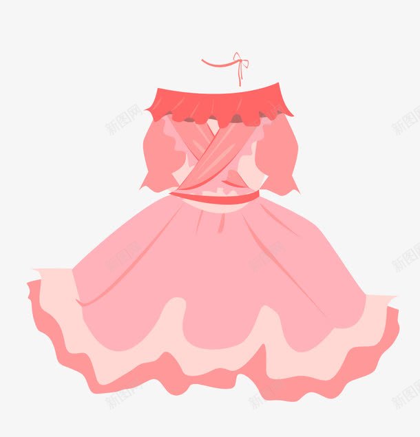 粉色公主裙png免抠素材_新图网 https://ixintu.com 公主 卡通 可爱 女裙 粉色 粉色裙子 裙子