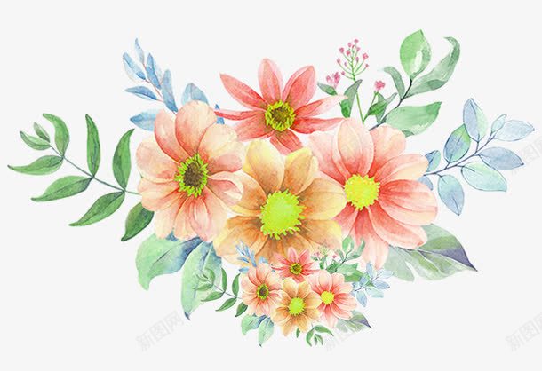 手绘花朵png免抠素材_新图网 https://ixintu.com 小清新 彩色卡通花 手绘花朵 花 花店 花朵 花语