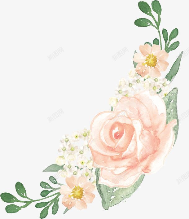 唯美婚礼玫瑰装饰png免抠素材_新图网 https://ixintu.com 婚礼 玫瑰 装饰