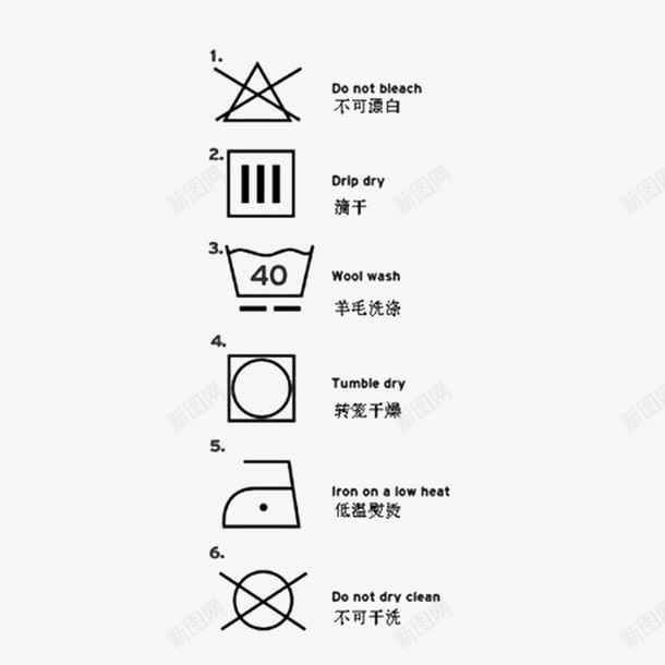 洗衣服的一些注意事项图标png_新图网 https://ixintu.com 严禁洗涤 干洗说明符号 水洗标符号 注意事项 洗水唛 洗衣服 湿洗说明符号 禁止 衣服标识符
