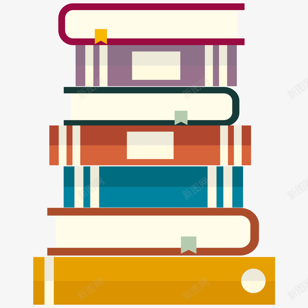 一摞摆放整齐的书png免抠素材_新图网 https://ixintu.com 书本 五彩 图书馆 学习 学生 文化 知识 纸张