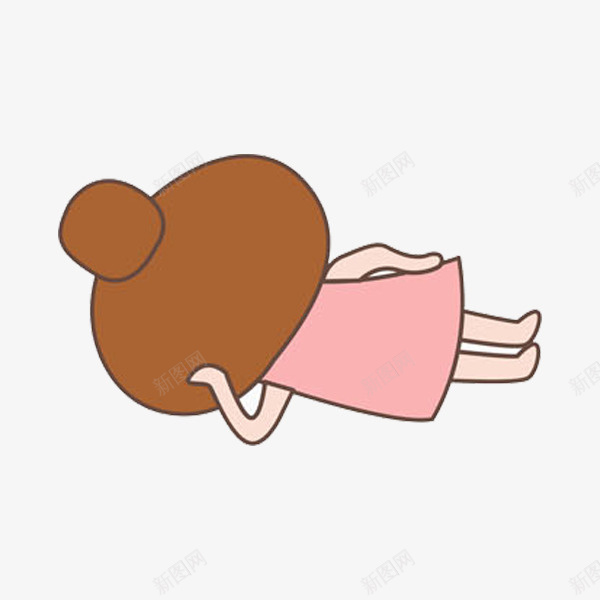 手绘睡觉的小女孩图png免抠素材_新图网 https://ixintu.com 卡通手绘 同学 女孩 女生 学生 孩子 水彩 睡觉