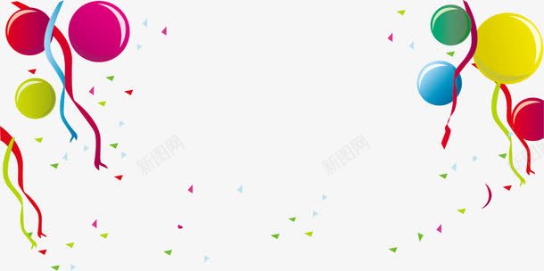 气球彩绳元素png免抠素材_新图网 https://ixintu.com 元素 气球 矢量png 矢量气球