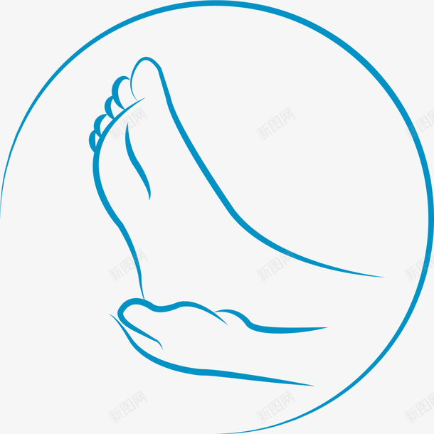 蓝色线条足疗按摩png免抠素材_新图网 https://ixintu.com SPA 护肤 美丽 美妆 美容院 脚底按摩 足疗按摩
