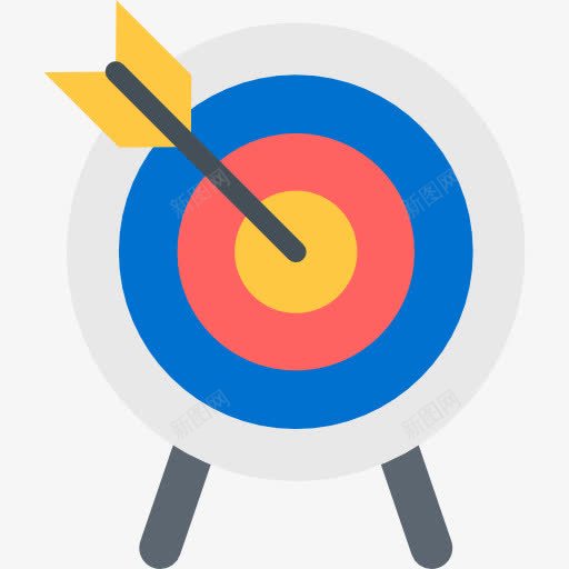 射箭图标png_新图网 https://ixintu.com 体育 体育比赛 卡通弓 射箭 弓箭手 武器 武器库 目标 目的 箭