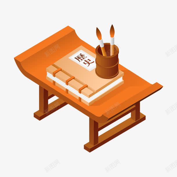 中国文化png免抠素材_新图网 https://ixintu.com 中国文化 书籍 历史 毛笔 画笔