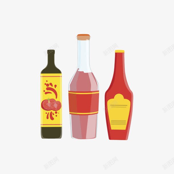 透明易碎品玻璃番茄酱酱油红酒包png免抠素材_新图网 https://ixintu.com 卡通 手绘酱油瓶 烹饪佐料 玻璃 番茄 番茄酱 番茄酱包装 红色酱体 茄汁 调味品 透明易碎品玻璃番茄酱酱油红酒包装卡通免费下载 酒瓶 酱油 酱油瓶卡通 酱状浓缩制品 食物