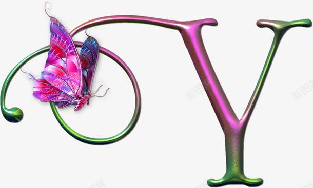 创意字体艺术字体创意英文Ypng免抠素材_新图网 https://ixintu.com 26字母 Y 创意 字体设计 字母 绚丽字体 艺术字体 蝴蝶 装饰